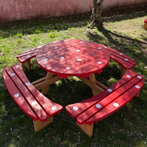 AHŞAP MANTAR PİKNİK MASASI